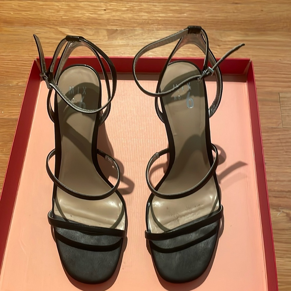 Black ankle strap sandals